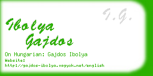 ibolya gajdos business card